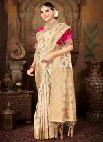 Silk Pink Traditional Wear Weaving Saree